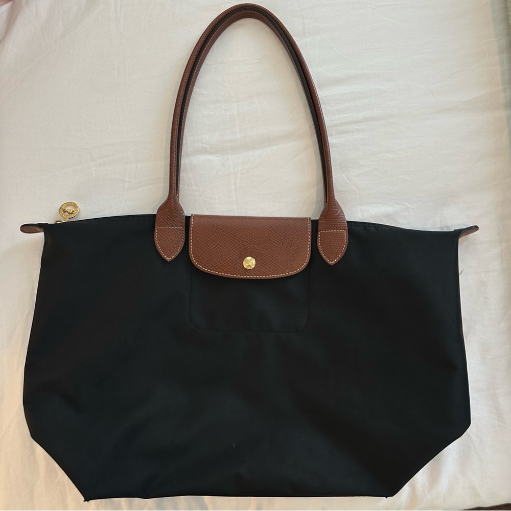 Black LE PLIAGE ORIGINAL M TOTE BAG